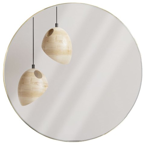 Lustro ścienne na ścianę złote okrągłe 55cm VILDE 569107