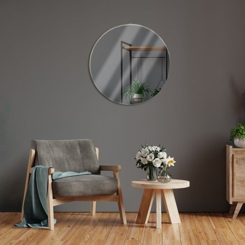 Lustro ścienne na ścianę złote okrągłe 55cm VILDE 569107
