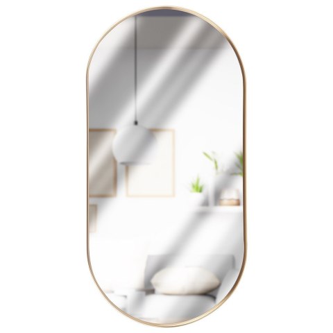 Lustro ścienne na ścianę złote owalne 50x25cm VILDE 569758