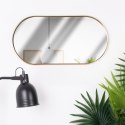 Lustro ścienne na ścianę złote owalne 50x25cm VILDE 569758
