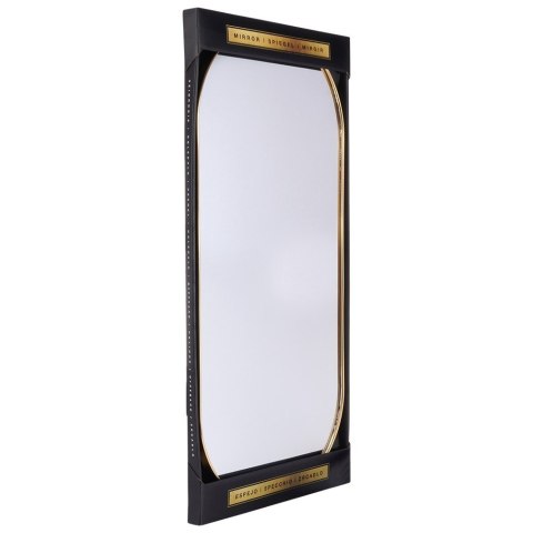 Lustro ścienne na ścianę złote owalne 72x32cm VILDE 569761