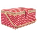 Niciarka czerwona w grochy 24x18x12cm ORION 154021