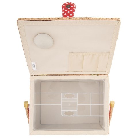 Niciarka czerwona w grochy 24x18x12cm ORION 154021