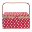 Niciarka czerwona w grochy 24x18x12cm ORION 154021
