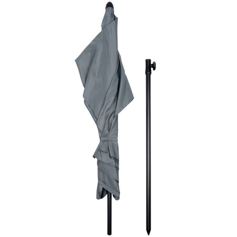 Parasol ogrodowy szary regulowany 125x200cm VILDE 489347