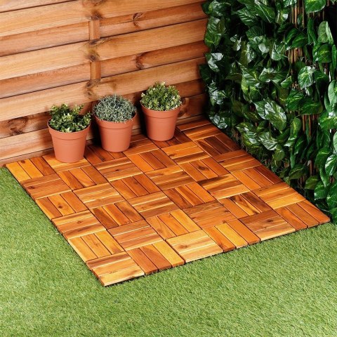 Płytki tarasowe drewniane 30x30cm 9 szt. PROGARDEN 339506