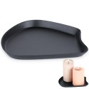 Podstawka pod kompozycje dekoracyjne świece metalowa czarna 17x15.5cm VILDE 568094