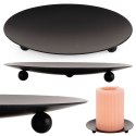 Podstawka pod świece metalowa czarna 12cm HOME STYLING COLLECTION 841862