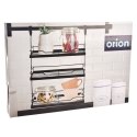 Półka kuchenna zawieszana na reling metalowa czarna RADKA 30.5x10.5x46cm ORION 151923