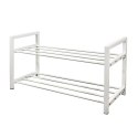 Półka na buty metalowa 2-poziomowa BIAŁA stojak regał organizer BRUNBESTE BB-3540