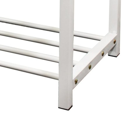 Półka na buty metalowa 2-poziomowa BIAŁA stojak regał organizer BRUNBESTE BB-3540