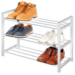 Półka na buty metalowa trzypoziomowa BIAŁA stojak regał organizer BRUNBESTE BB-3541