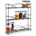 Półka na przyprawy kuchenna metalowa czarna 33.5x6.5x33.5cm VILDE 229070