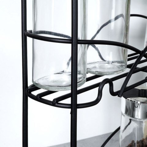 Półka na przyprawy kuchenna metalowa czarna 33.5x6.5x33.5cm VILDE 229070