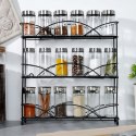 Półka na przyprawy kuchenna metalowa czarna 33.5x6.5x33.5cm VILDE 229070