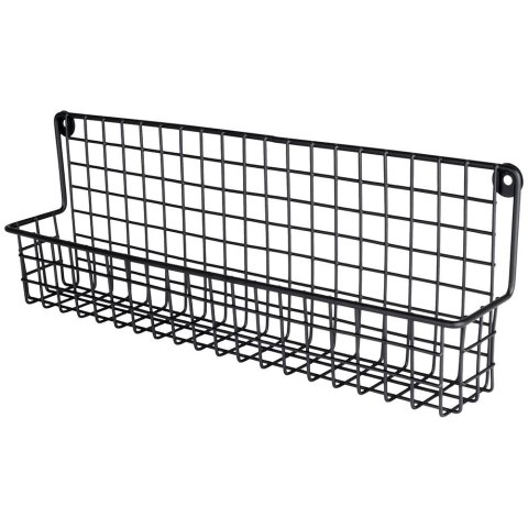Półka na przyprawy kuchenna metalowa czarna organizer VILDE 229058