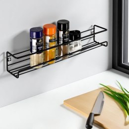 Półka na przyprawy kuchenna organizer metalowa czarna VILDE 229057