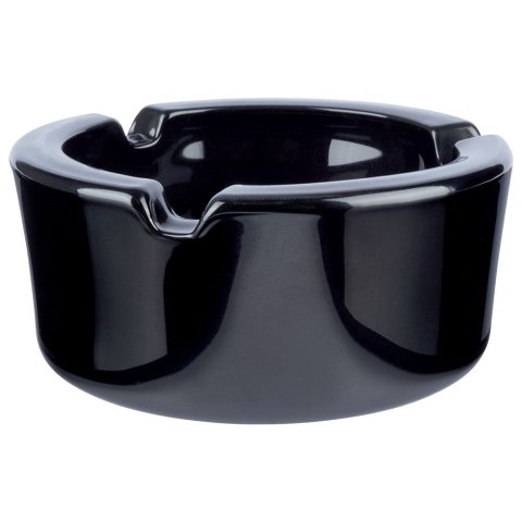 Popielniczka popielnica szklana czarna okrągła 8.5cm VILDE 569664