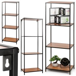Regał metalowy czarny 46x30x130cm TRENDS4YOU 568100
