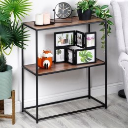Regał metalowy czarny 70x30.5x85cm TRENDS4YOU 568118
