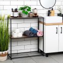 Regał metalowy czarny 70x30.5x85cm TRENDS4YOU 568118