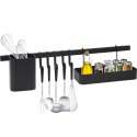 Reling kuchenny metalowy czarny uchwyt organizer 60cm EXCELLENT HOUSEWARE 530854
