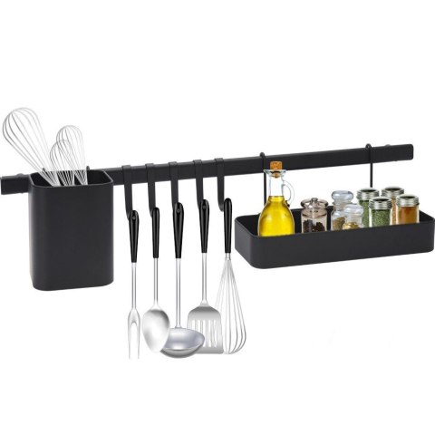 Reling kuchenny metalowy czarny uchwyt organizer 60cm EXCELLENT HOUSEWARE 530854