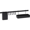 Reling kuchenny metalowy czarny uchwyt organizer 60cm EXCELLENT HOUSEWARE 530854