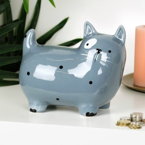 Skarbonka ceramiczna dla dzieci dziecka kot VILDE 568075-W1