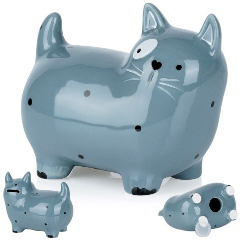 Skarbonka ceramiczna dla dzieci dziecka kot VILDE 568075-W1