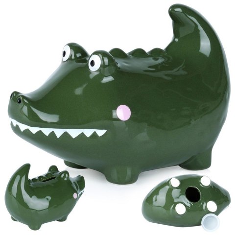Skarbonka ceramiczna dla dzieci dziecka krokodyl VILDE 568076-W2