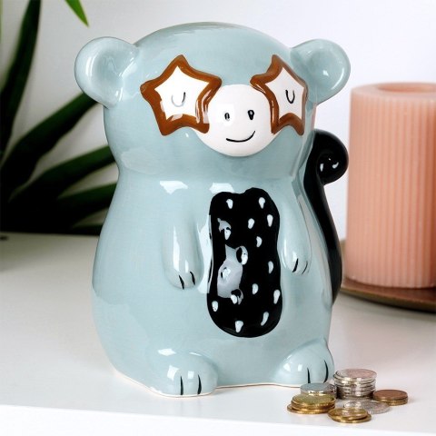 Skarbonka ceramiczna dla dzieci dziecka małpka VILDE 568076-W4