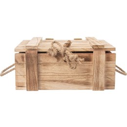 Skrzynka do przechowywania skrzynia pojemnik z pokrywką drewniana 30x21x12cm ORION 731039