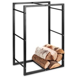 Stojak na drewno kominkowe metalowy czarny 45x28x70cm AMBIANCE 569588