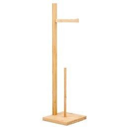 Stojak na papier toaletowy do łazienki drewniany 70cm VILDE 567039