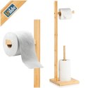 Stojak na papier toaletowy do łazienki drewniany 70cm VILDE 567039