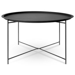Stolik kawowy metalowy czarny okrągły 75x42cm AMBIANCE 569676