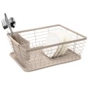 Suszarka do naczyń stojąca ociekacz 37x30.5x15cm metalowa beżowa BRUNBESTE BB-4028
