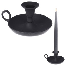 Świecznik aluminiowy czarny 11x6.5cm HOME STYLING COLLECTION 569233