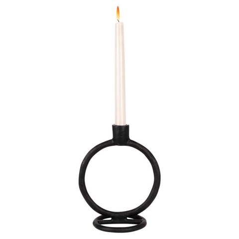 Świecznik aluminiowy czarny 19cm HOME STYLING COLLECTION 569533