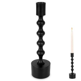 Świecznik aluminiowy czarny 23.5cm HOME STYLING COLLECTION 569513