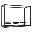 Świecznik metalowy czarny na 3 świeczki 36x17.5x26cm HOME STYLING COLLECTION 569482