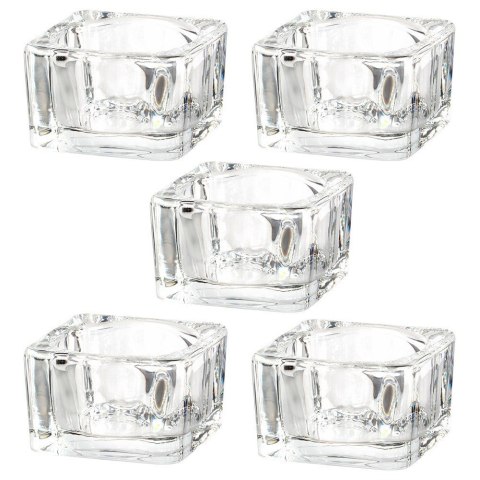 Świecznik szklany na świeczki tealight 5cm 5 sztuk VILDE 568097