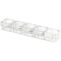 Świecznik szklany na świeczki tealight 5cm 5 sztuk VILDE 568097