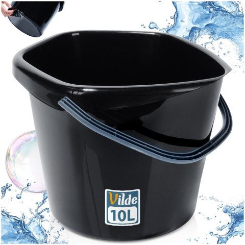 Wiadro plastikowe czarne 10L VILDE 779084