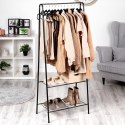 Wieszak stojący na ubrania metalowy czarny 153cm VILDE 568004