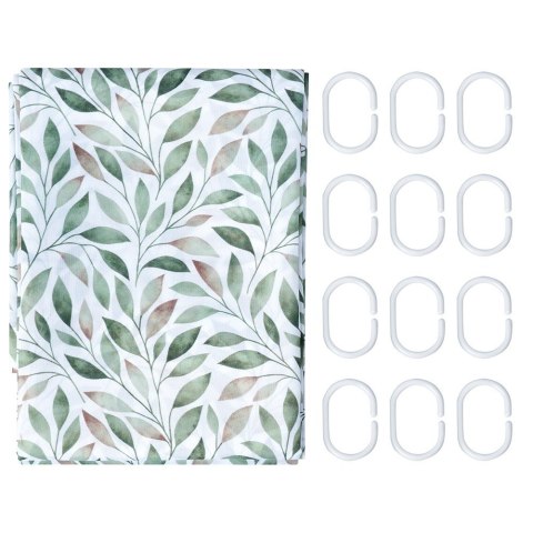 Zasłona prysznicowa pod prysznic na haczyki 180x200cm BATHROOM SOLUTIONS 567051-W3