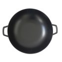 Wok ze szklaną pokrywą, żeliwo emaliowane, śred.36 cm, 4 l, wys. 10 cm, czarny