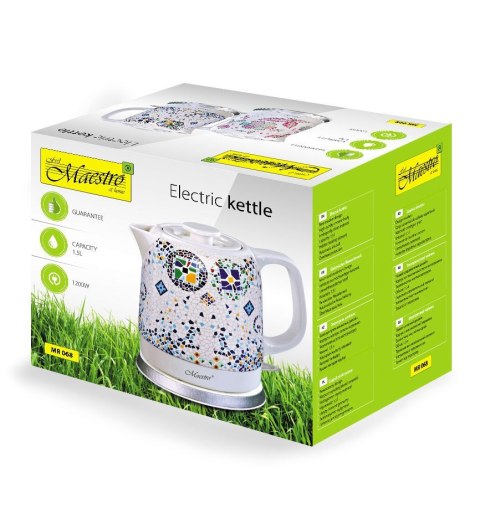 Czajnik elektryczny ceramiczny mozaika 1.5L 1500W MAESTRO MR-068-MOSAIC