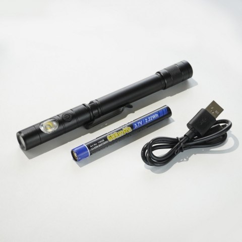 Latarka LED USB akumulatorowa na akumulator TIROSS TS-1907